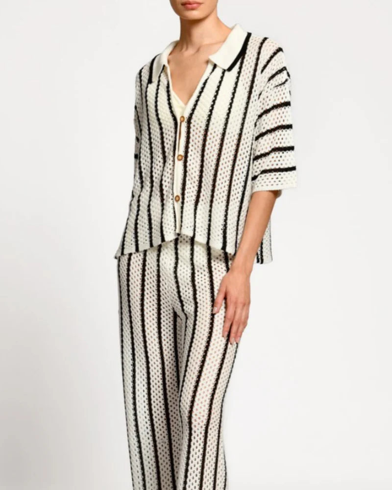 Laurent Stripes Knitted Set
