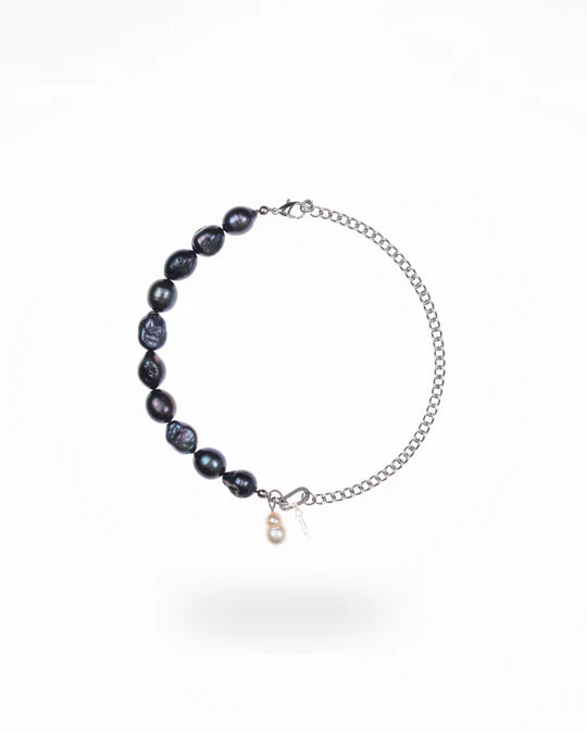 Black Drizzle Choker Pearl