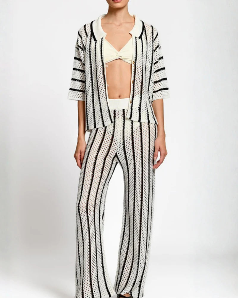 Laurent Stripes Knitted Set